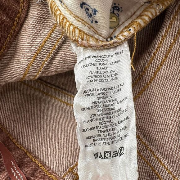 Pilcro Anthropologie Jeans Womens 26 Brown Straight Ankle‎ Ripped Denim NWT - Picture 13 of 16